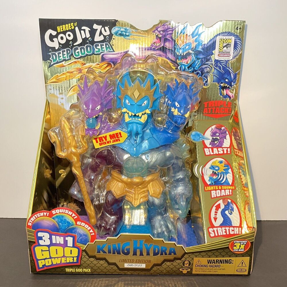 SDCC 2023 Exclusive Gold GOO-JIT-ZU KING HYDRA Figure LIGHTS & SOUND #1986/2000